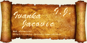 Ivanka Jačović vizit kartica